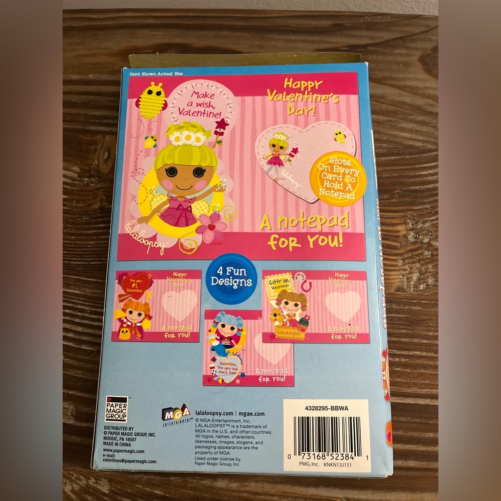 NEW Lalaoopsy Sew Magical Sew Cute 16 Valentines with 16 Notepads - Picture 3 of 7